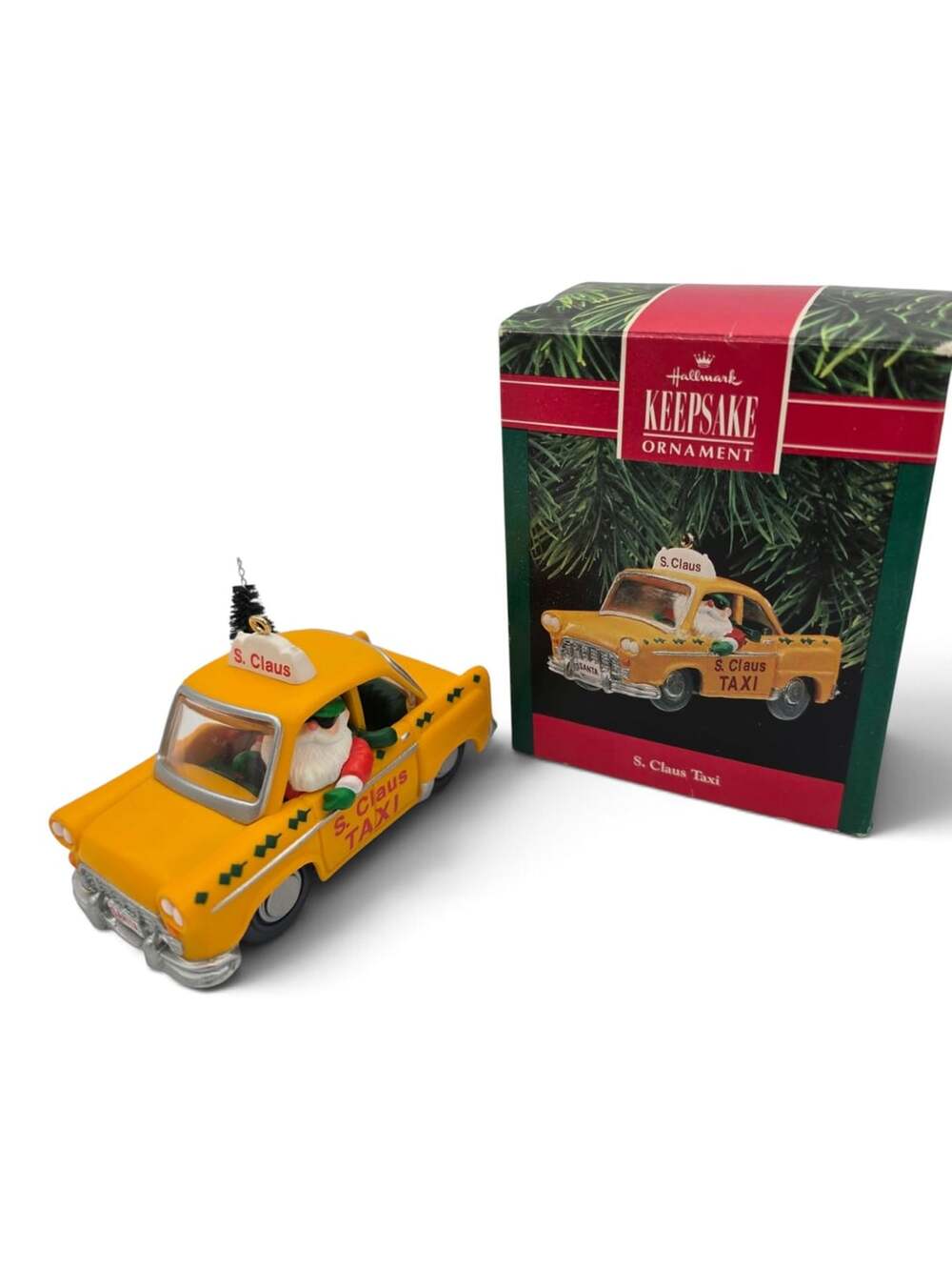 Hallmark S. Claus Taxi Christmas Keepsake Ornament 1990